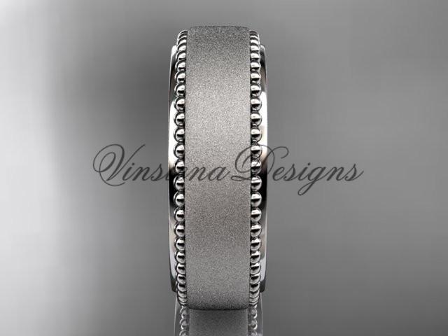 platinum matte finish classic wedding band, engagement ring ADLR380GP