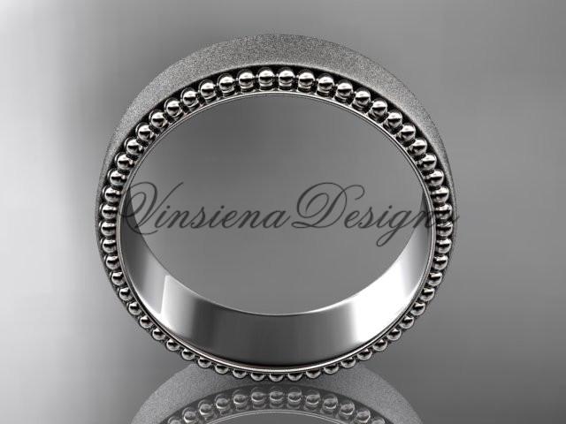 platinum matte finish classic wedding band, engagement ring ADLR380GP