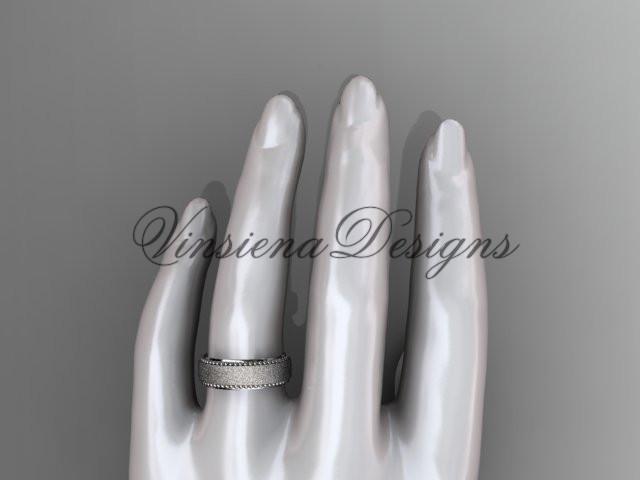 platinum matte finish classic wedding band, engagement ring ADLR380GP