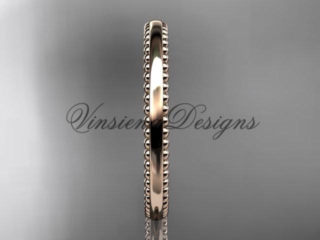 14kt rose gold classic wedding band, engagement ring ADLR384G