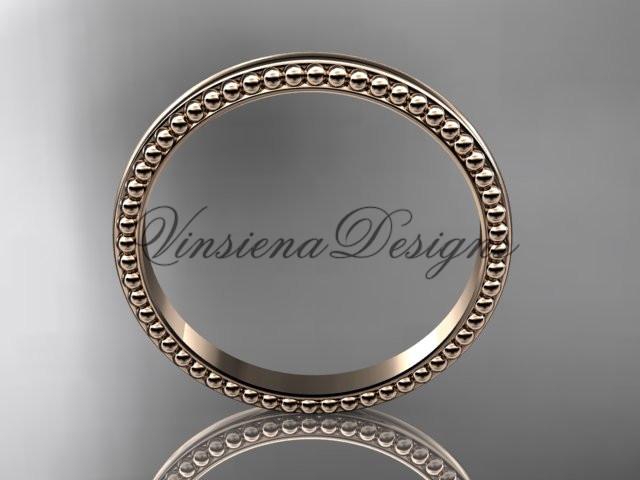 14kt rose gold classic wedding band, engagement ring ADLR384G