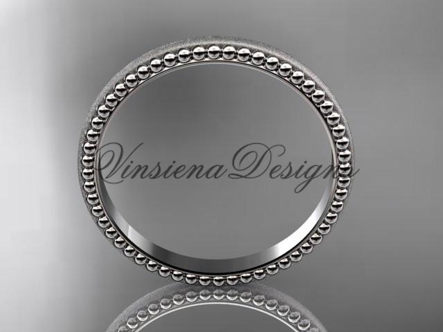 platinum matte finish classic wedding band, engagement ring ADLR384G