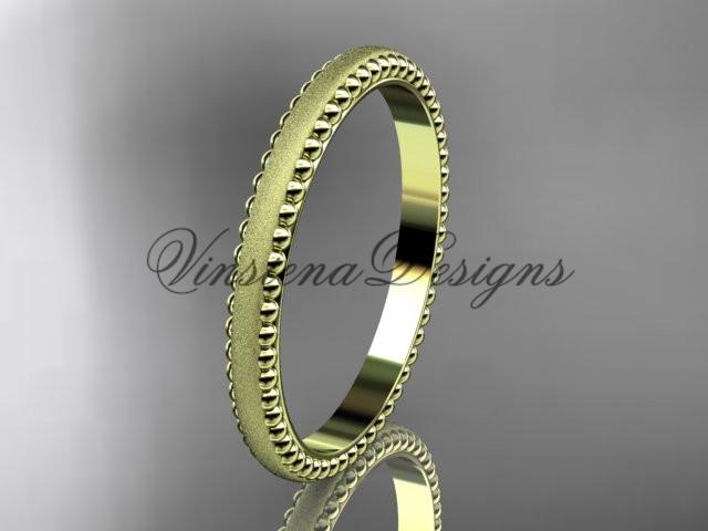 14kt yellow gold matte finish classic wedding band, engagement ring ADLR384G