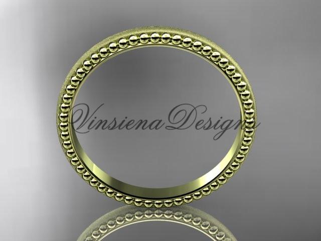 14kt yellow gold matte finish classic wedding band, engagement ring ADLR384G