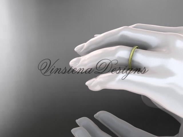 14kt yellow gold matte finish classic wedding band, engagement ring ADLR384G