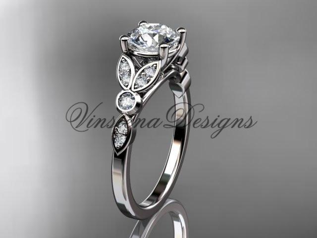 platinum unique engagement ring, wedding ring ADLR387