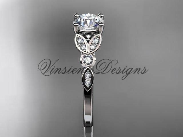 platinum unique engagement ring, wedding ring ADLR387