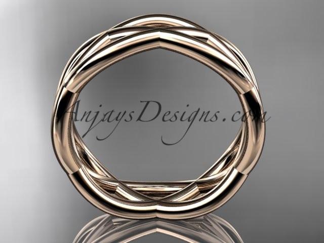 14kt rose gold wedding band ADLR392G - AnjaysDesigns