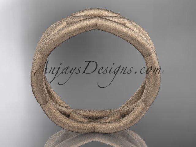 14kt rose gold matte finish wedding band ADLR392G - AnjaysDesigns