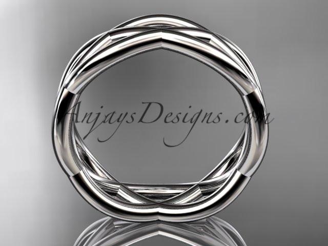 platinum wedding band ADLR392G - AnjaysDesigns