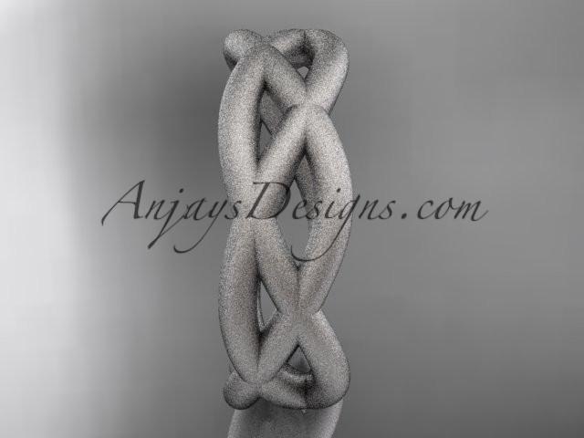 platinum matte finish wedding band ADLR392G - AnjaysDesigns