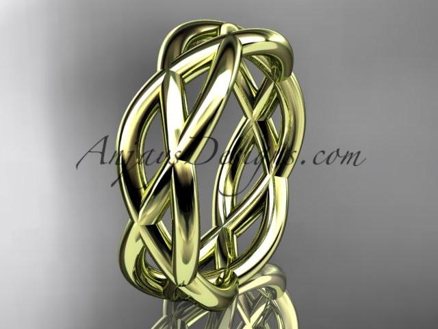 14kt yellow gold wedding band ADLR392G - AnjaysDesigns