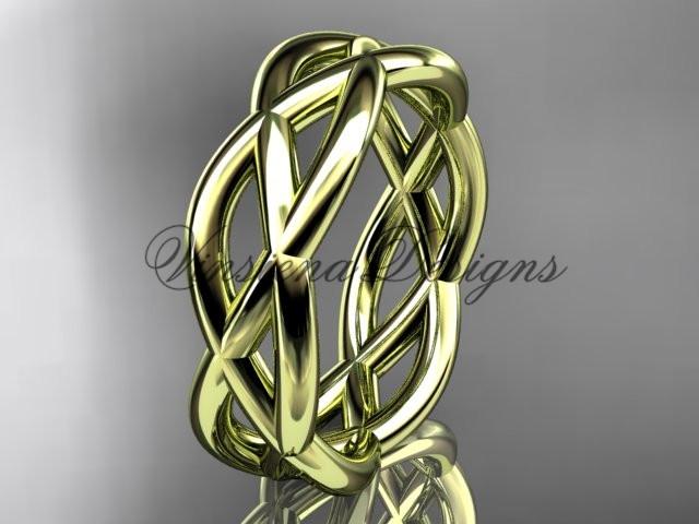 14k yellow gold wedding band ADLR392G