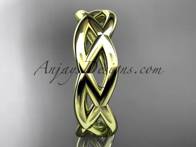 14kt yellow gold wedding band ADLR392G - AnjaysDesigns