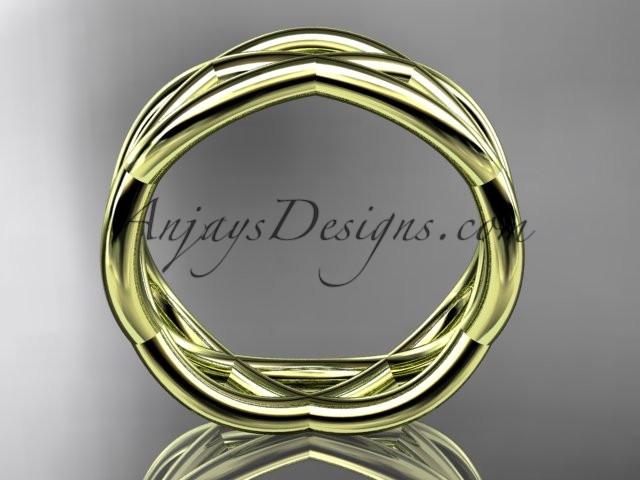 14kt yellow gold wedding band ADLR392G - AnjaysDesigns