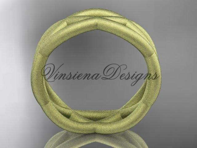 14k yellow gold matte finish wedding band ADLR392G