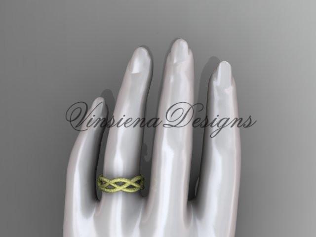 14k yellow gold matte finish wedding band ADLR392G