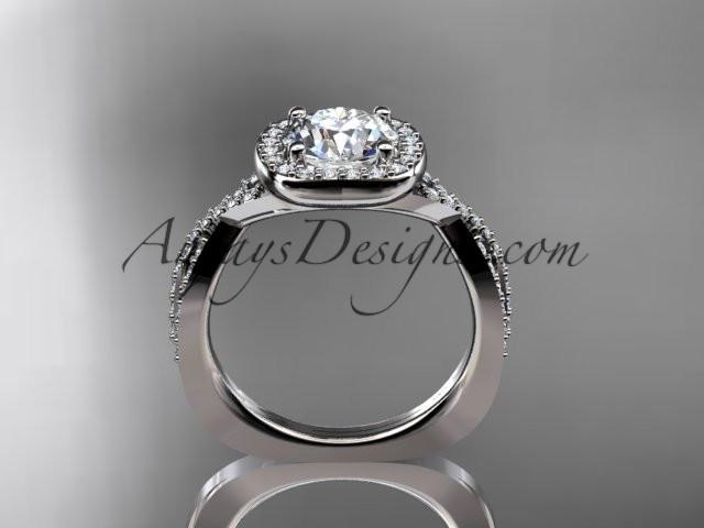 platinum wedding ring, engagement ring ADER393 - AnjaysDesigns