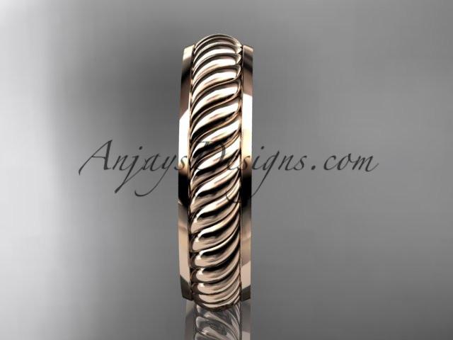 14kt rose gold wedding band ADLR399G - AnjaysDesigns