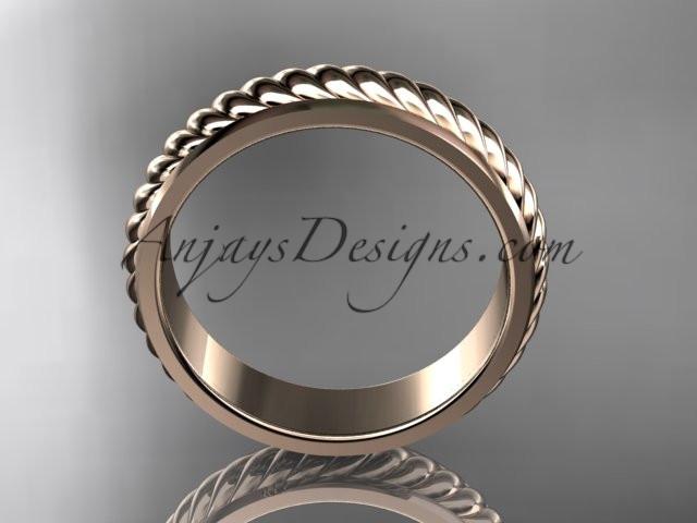 14kt rose gold wedding band ADLR399G - AnjaysDesigns