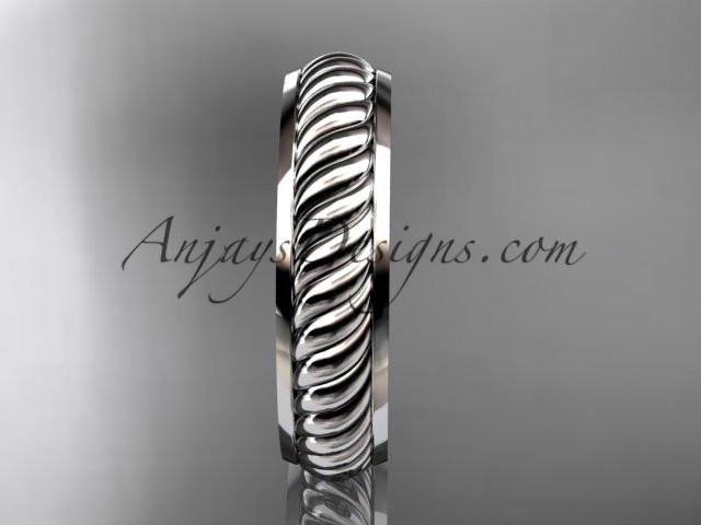 platinum wedding band ADLR399G - AnjaysDesigns