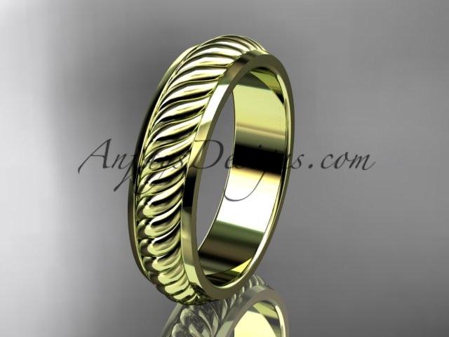 14kt yellow gold wedding band ADLR399G - AnjaysDesigns