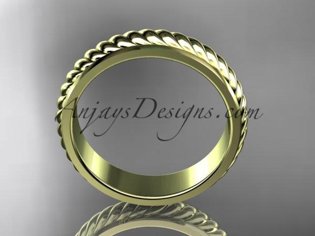 14kt yellow gold wedding band ADLR399G - AnjaysDesigns