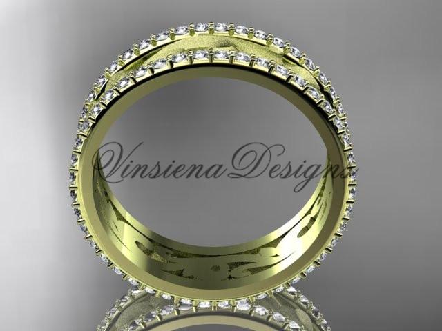 14k yellow gold diamond engageme diamond engagement ring, wedding band ADLR414BD
