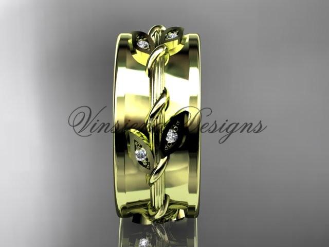 14kt yellow gold diamond engagement ring, wedding band ADLR417B