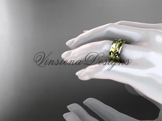 14kt yellow gold diamond engagement ring, wedding band ADLR417B
