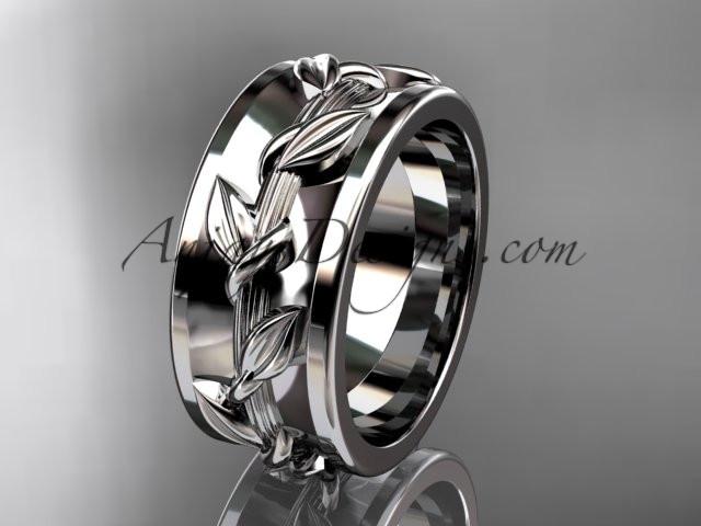 14kt white gold engagement ring, wedding band ADLR417G - AnjaysDesigns