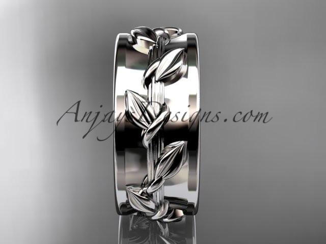 14kt white gold engagement ring, wedding band ADLR417G - AnjaysDesigns