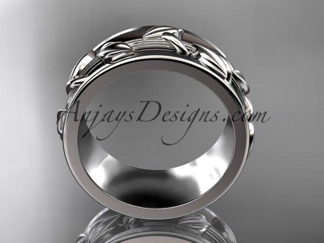 14kt white gold engagement ring, wedding band ADLR417G - AnjaysDesigns