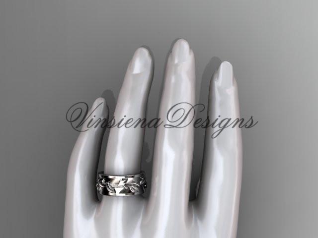 14kt white gold engagement ring, wedding band ADLR417G