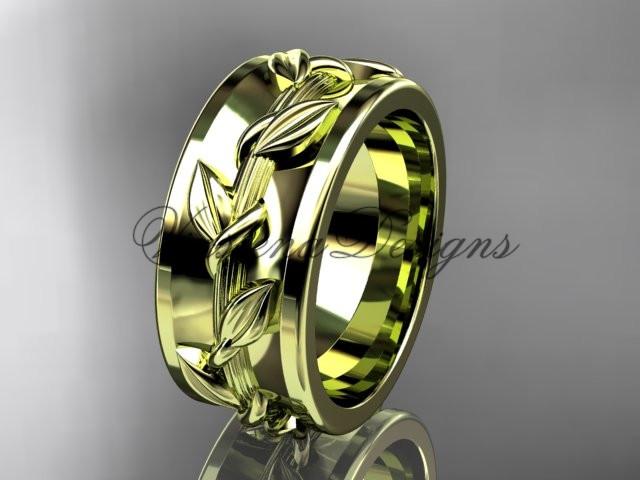 14kt yellow gold engagement ring, wedding band ADLR417G