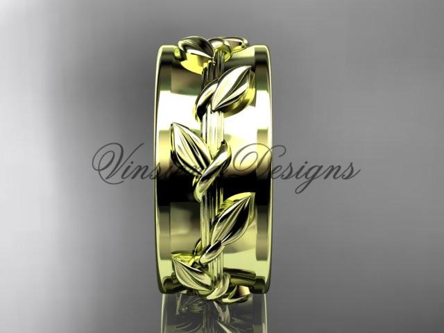 14kt yellow gold engagement ring, wedding band ADLR417G