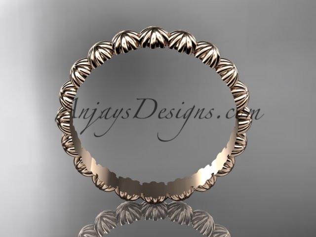 14k rose gold diamond flower wedding ring, engagement ring, wedding band ADLR42 - AnjaysDesigns, Gold Wedding Bands - Jewelry, Anjays Designs - AnjaysDesigns, AnjaysDesigns - AnjaysDesigns.co, 