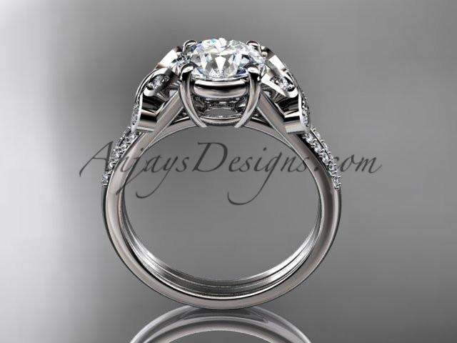 platinum diamond unique engagement ring, butterfly ring, wedding ring ADLR514 - AnjaysDesigns