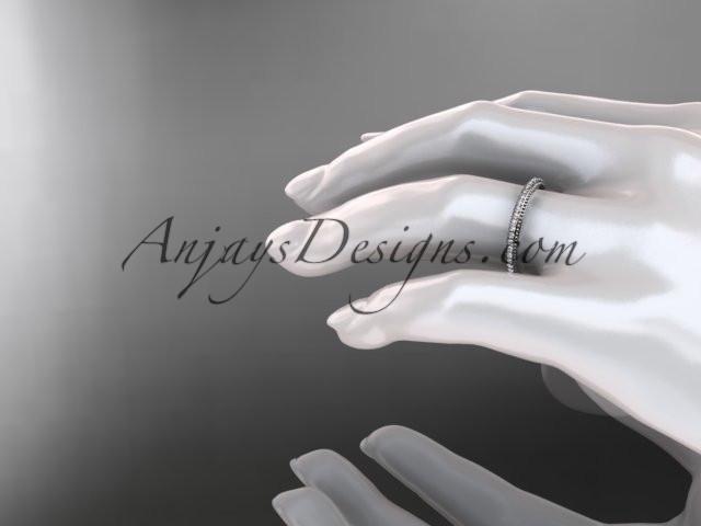 14kt white gold diamond wedding ring, engagement ring, wedding band ADER86B - AnjaysDesigns