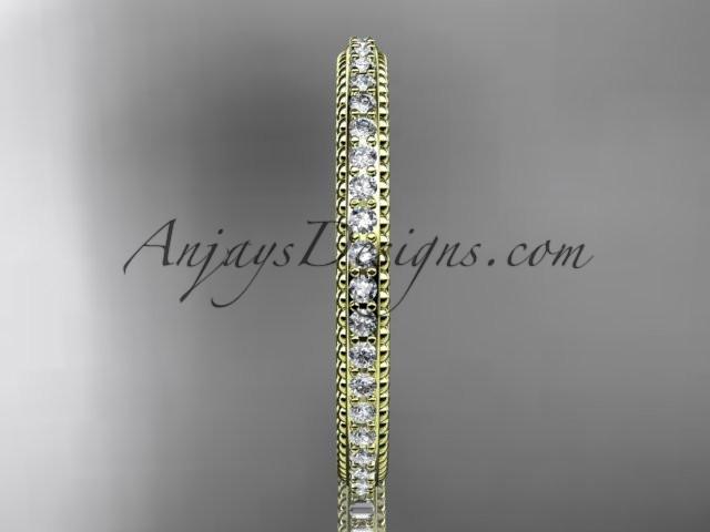 14kt yellow gold diamond wedding ring, engagement ring, wedding band ADER86B - AnjaysDesigns