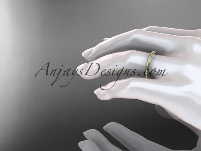 14kt yellow gold diamond wedding ring, engagement ring, wedding band ADER86B - AnjaysDesigns